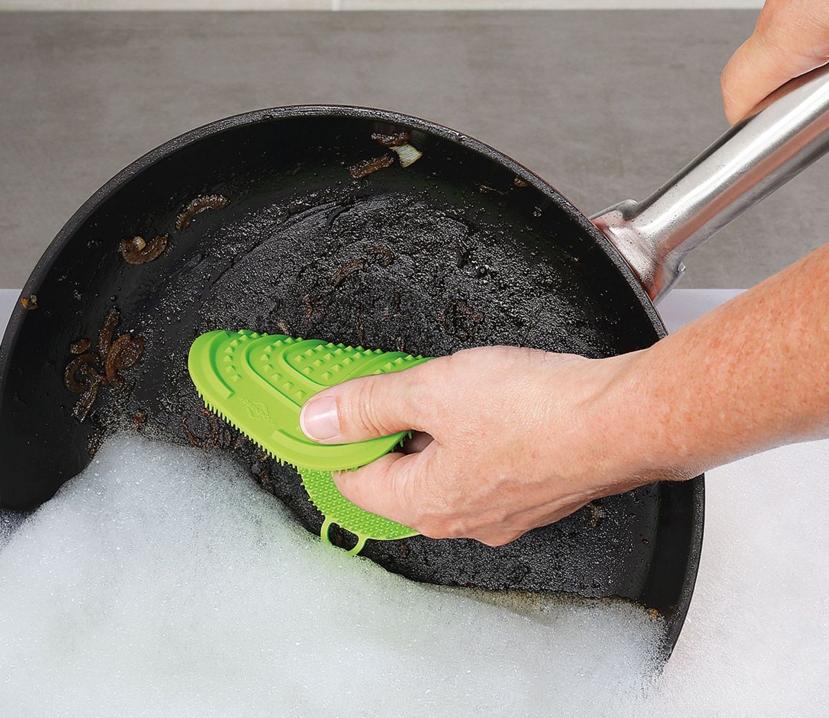 1410801100_ TREND Zelená silikonovou houbička na nádobí Kuchenprofi